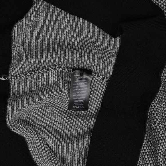 RAG & BONE Harrow Polo Shirt Mens XL Long Sleeve Wool Blend Knit Black Trim - Picture 11 of 12